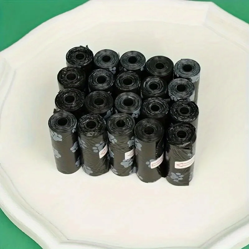 8/16/24 rollos de bolsas de basura para mascotas con estampado de pata, bolsas de basura a prueba de fugas para perros, bolsas para excrementos de perrito, suministros de limpieza para perros, productos para perros - imagen 5