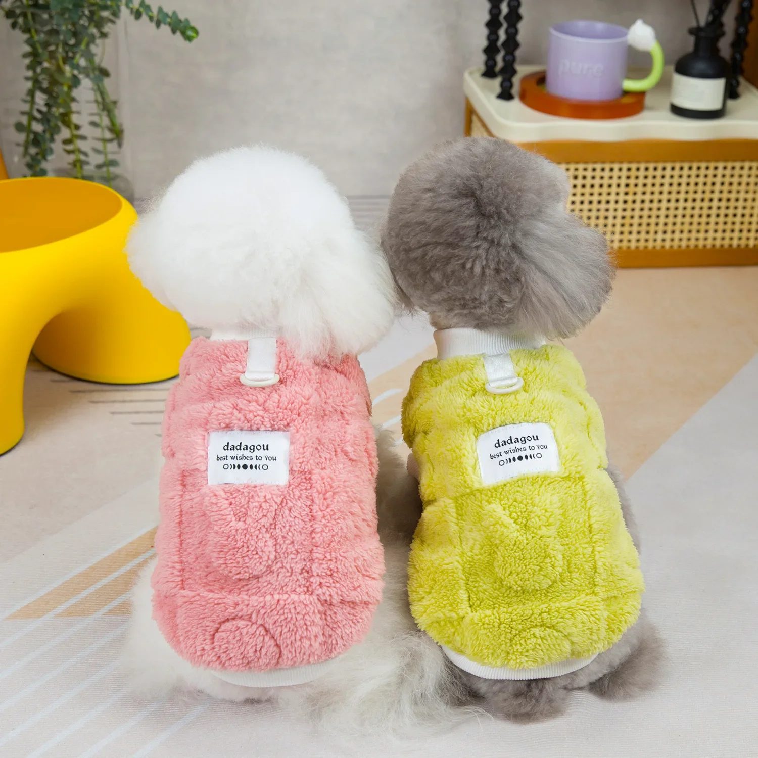Ropa cálida de invierno para perros pequeños, chaqueta para gatos, ropa de peluche, disfraz de Bulldog Francés Shih Tzu, abrigos de Pug, trajes - imagen 4