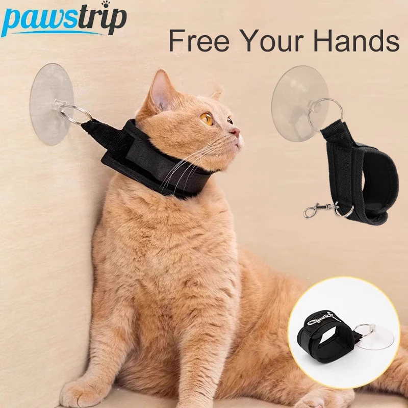 Collar ajustable con ventosa para bañar gatos y perros pequeños - imagen 5