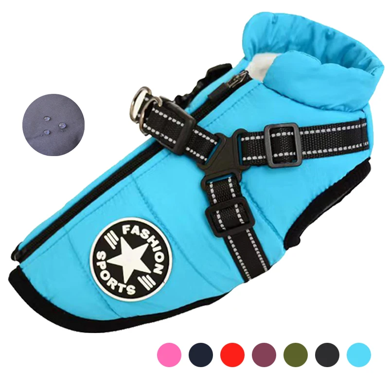 Chaqueta impermeable para perros pequeños y grandes, ropa cálida de invierno para mascotas, abrigo para Chihuahua, disfraz de Bulldog Francés Yorkie Pug, chaleco para cachorros