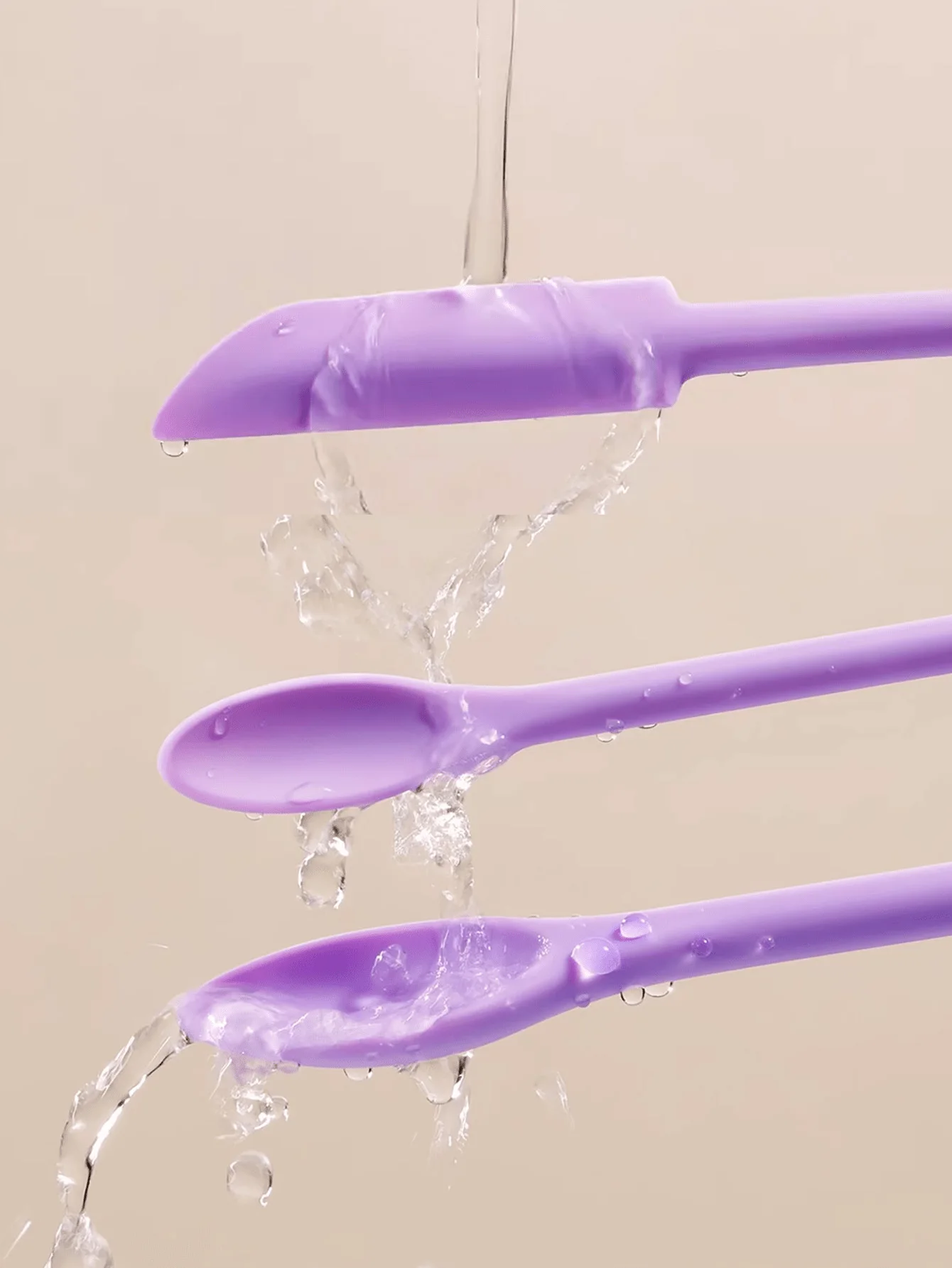 Set de 3 espátulas de silicona cosmética – Mango ergonómico para cosmética - imagen 5