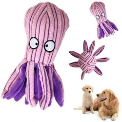 Juguete pulpo sonoro para limpiar dientes de perros y gatos – Resistente a mordeduras