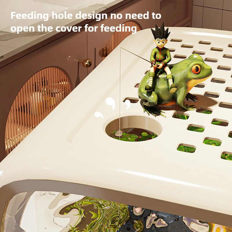 Acuario creativo, pecera, paisaje ecológico, conjunto de filtración integrada, máquina de generación de oxígeno, tanque de tortuga transparente - imagen 2