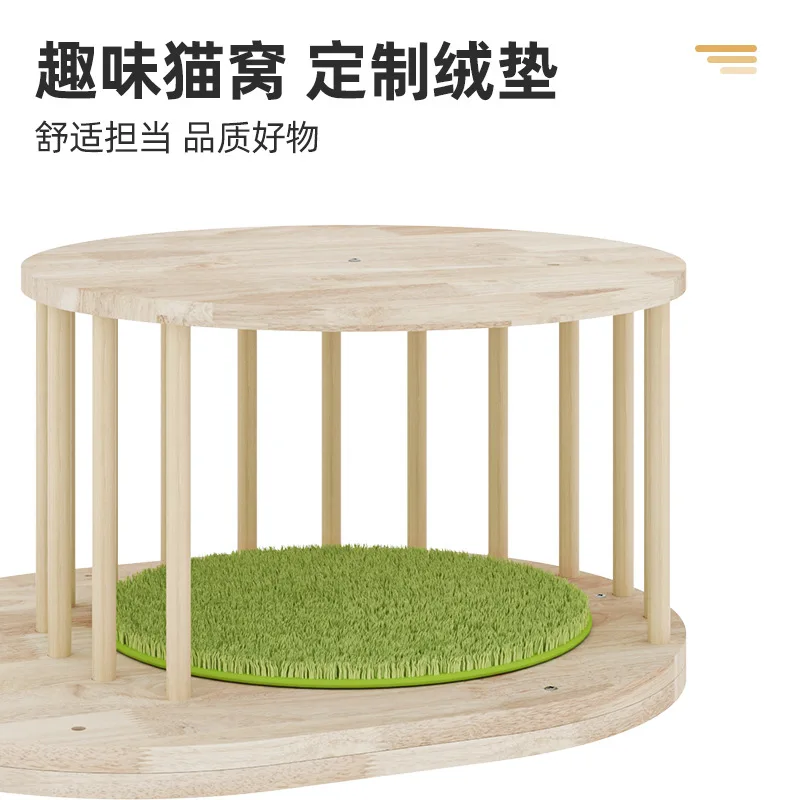 Marco de escalada Bantam, nido para gatos de madera maciza, árbol para gatos, plataforma de salto para gatitos, marco exclusivo para mascotas de pierna corta - imagen 4