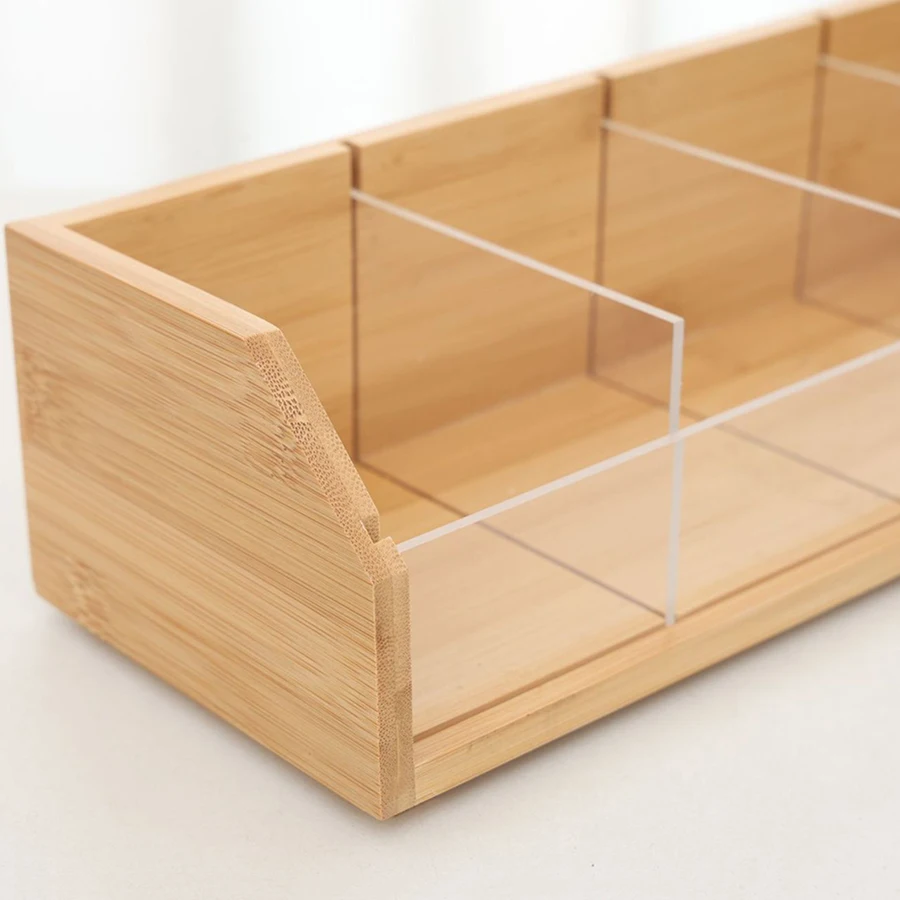 Caja de Bambú con Divisores para Bolsas de Té – Gatos y Perros - imagen 5