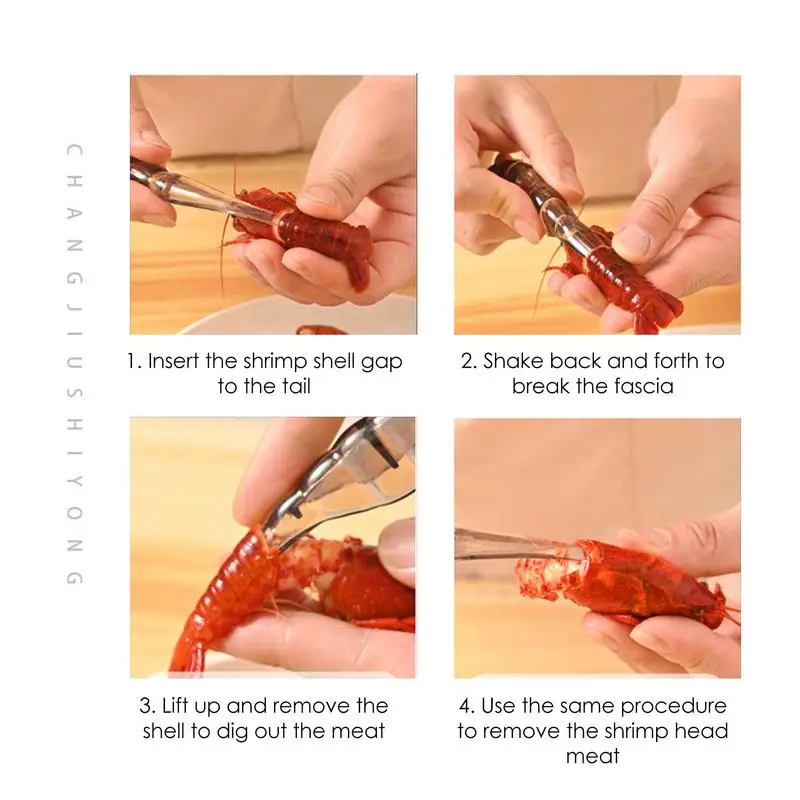 Herramienta para descascar cangrejos, herramienta portátil para mariscos con forma de langosta, pelador fácil de cangrejos para amantes de mariscos y chefs profesionales - imagen 5