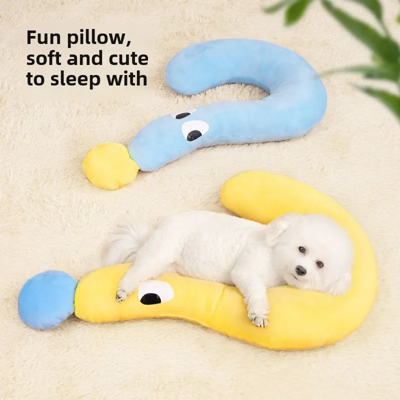 Nuevos almohadas para perros, signo de interrogación, cojín Universal para mascotas para las cuatro estaciones, almohada para el cuello, almohada pequeña para dormir para gatos, almohadas para mascotas, suministros para gatos - imagen 2