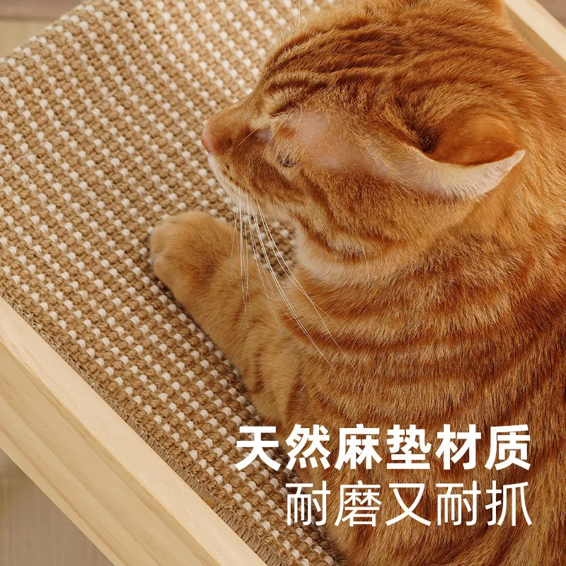 Rascador vertical de sisal para gatos – Poste estable en L resistente - imagen 5
