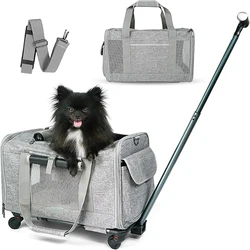 Transportin con ruedas para perros y gatos - apto aerolineas