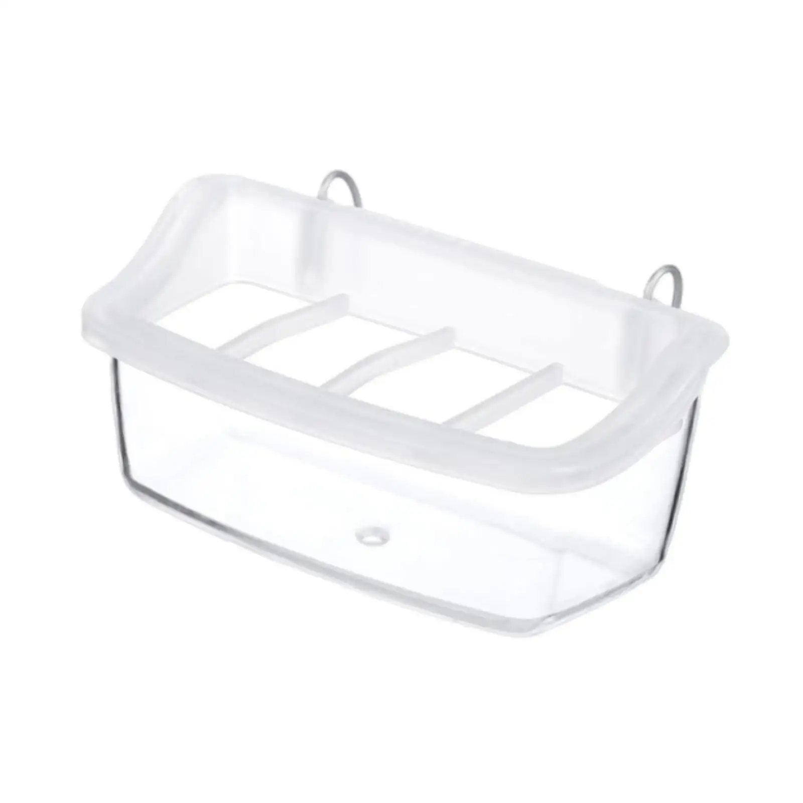 Parrot Feeder for Cage Feeding Dish Sturdy Gifts Accessories Clear Bird Food Bowl Hanging Pet Bowl for Lovebirds