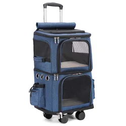 Bolsa transportín con ruedas para gatos – Plegable de viaje