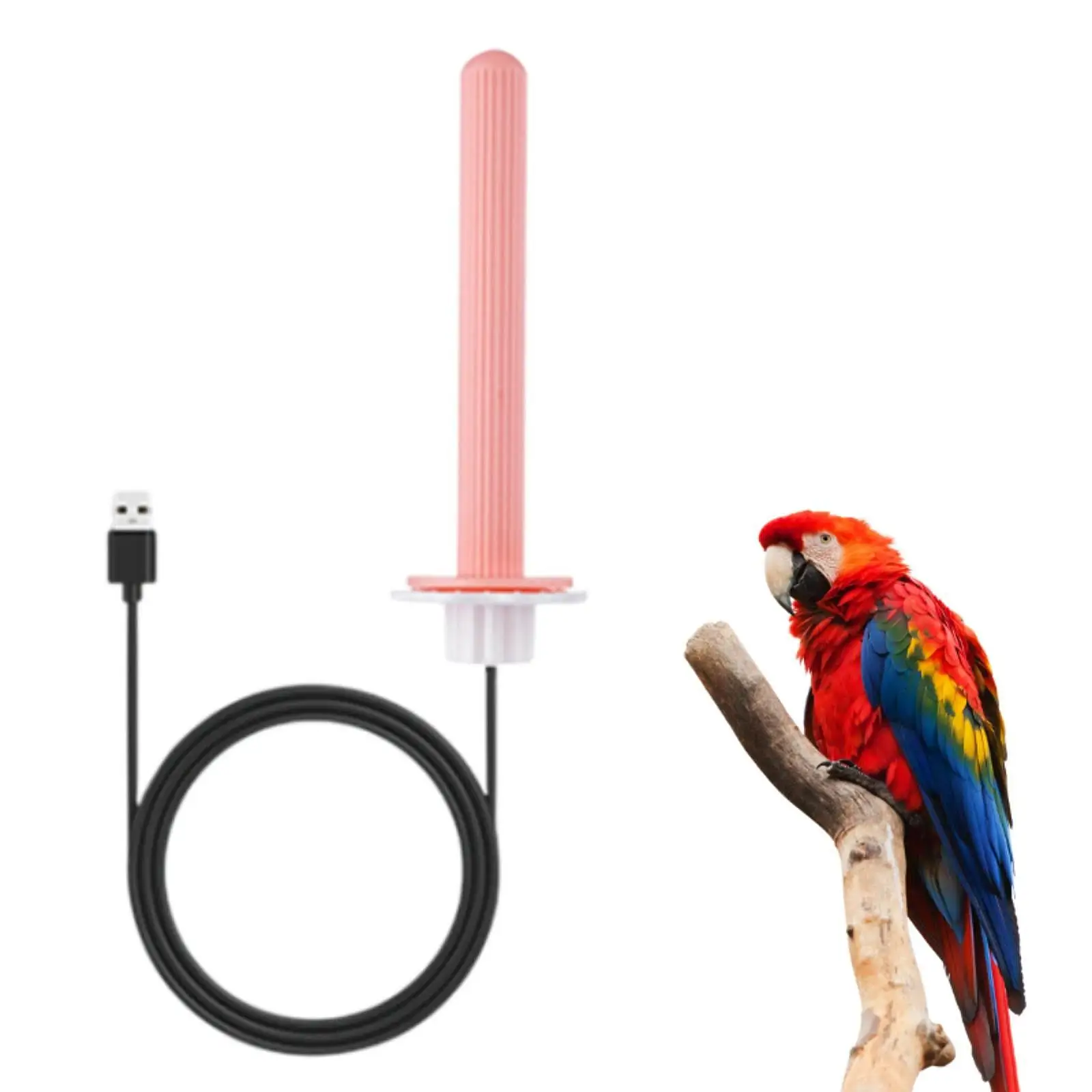 Soporte de percha para pájaros con calefacción, calentador de pájaros USB de 5V para Lovebirds, periquitos, canarios, periquitos, accesorios para jaula de piñones, invierno - imagen 4