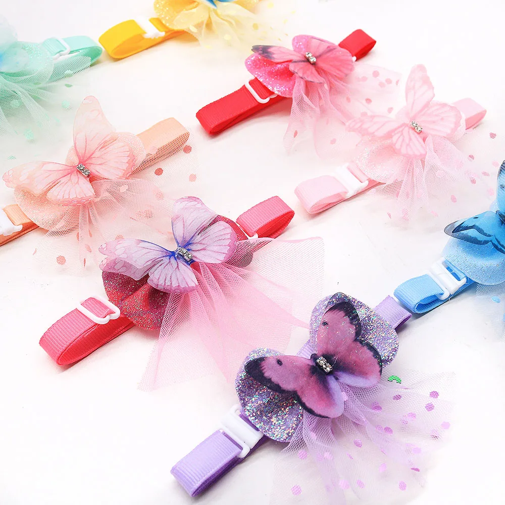 100 Uds pajaritas para perros a granel moda encaje mariposa pajarita para mascotas Collar para perros pequeños perros ajustables accesorios de aseo para mascotas - imagen 4
