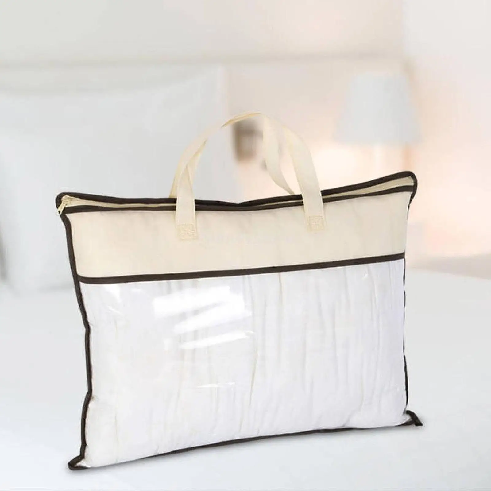 Pillows Blankets Bedding Folding Organizer Bag Spacious Duvet and Quilt Storage Container with Zipper for Closet Pillows Blankets Bedding Folding Organizer Bag Spacious Duvet and Quilt Storage Container with Zipper for Closet