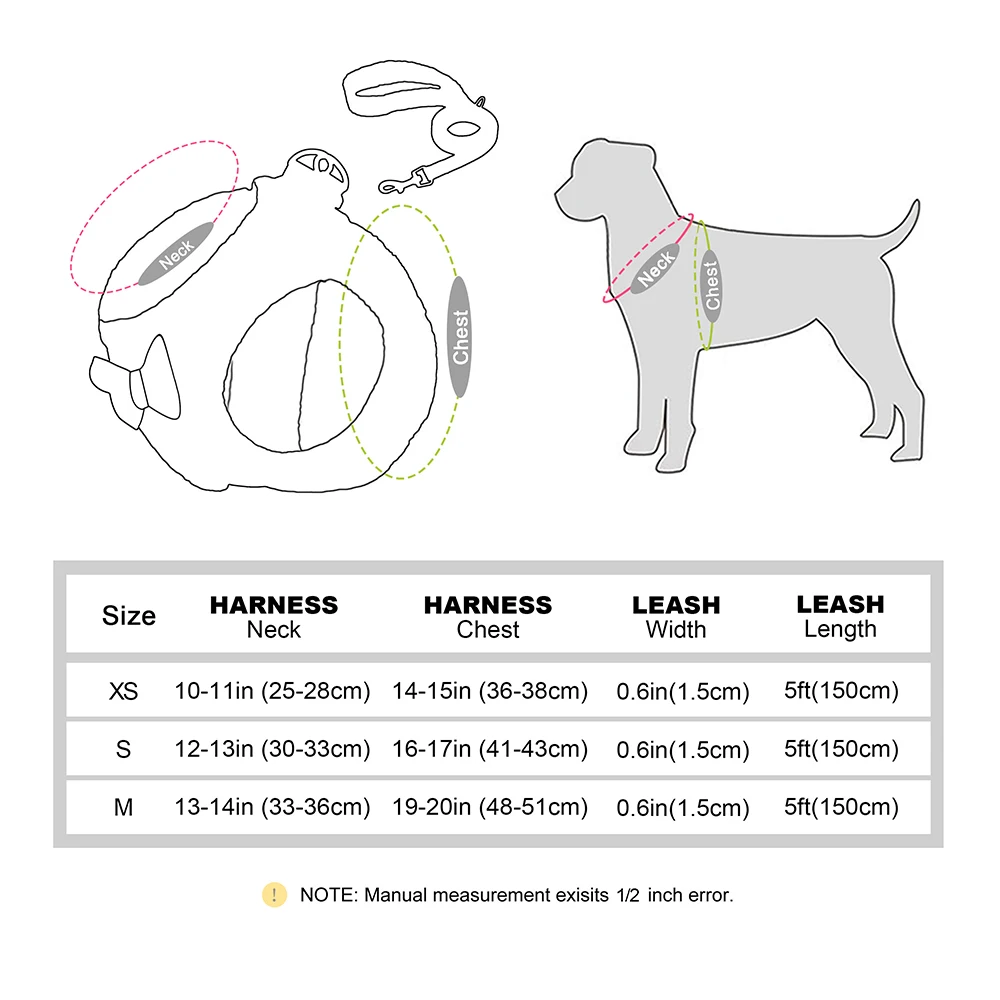 Lindo arnés para perro con lazo, correa, arneses cálidos para perros de invierno, chaleco de piel suave para mascotas con cuerda para caminar ajustable para perros pequeños y medianos - imagen 5