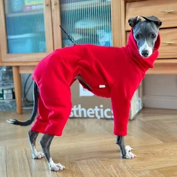 Chaqueta roja de invierno para galgo italiano – Cálida y práctica