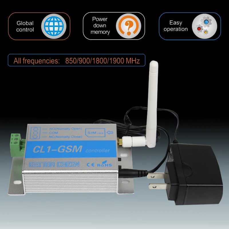 Vista frontal del controlador GSM CL1-GSM