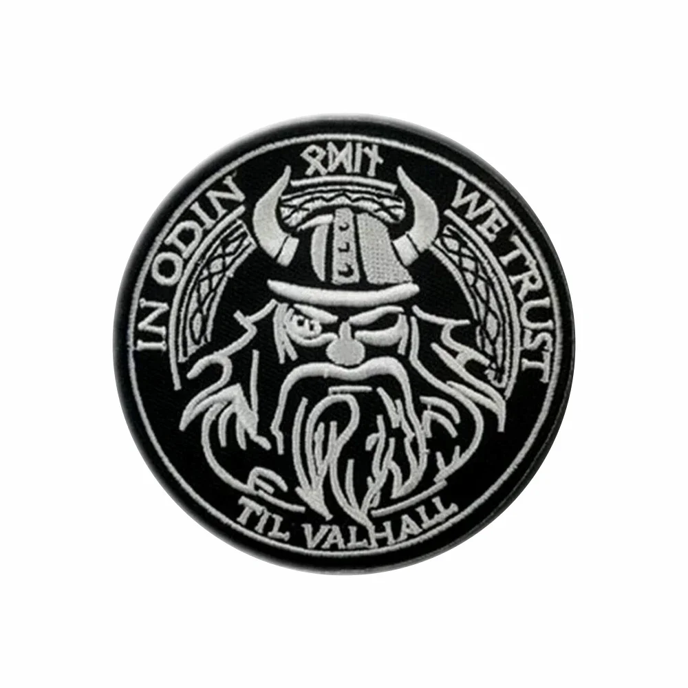 Parche bordado con símbolo vikingo, insignia para brazalete, apliques, adorno, parches bordados tácticos militares - imagen 3