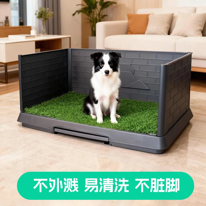 Inodoro para perros con césped artificial y valla absorbente - imagen 2
