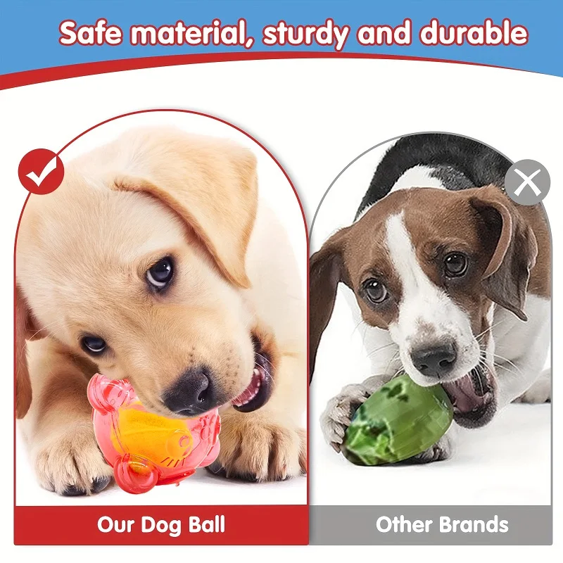 Juguete para masticar para perros, bonito oso, cabeza resistente a mordeduras, juguetes para cachorros con Tennies, limpieza de dientes, sonido, juguete para perros grandes y pequeños, juguete chirriante - imagen 3