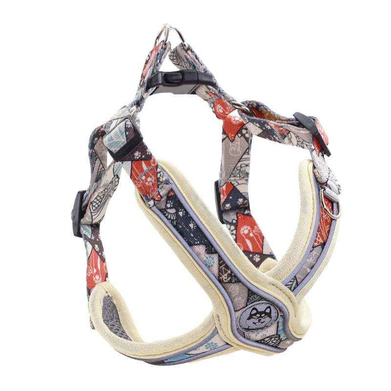 Perro pequeño caminando cómodamente con arnés X