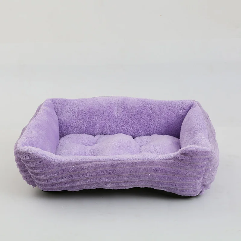 Cama cuadrada de felpa para perro y gato, cojín calmante para perros medianos y pequeños, suministros para mascotas, accesorios - imagen 3