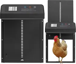 Puerta automática para gallinero con temporizador y antipinzamiento