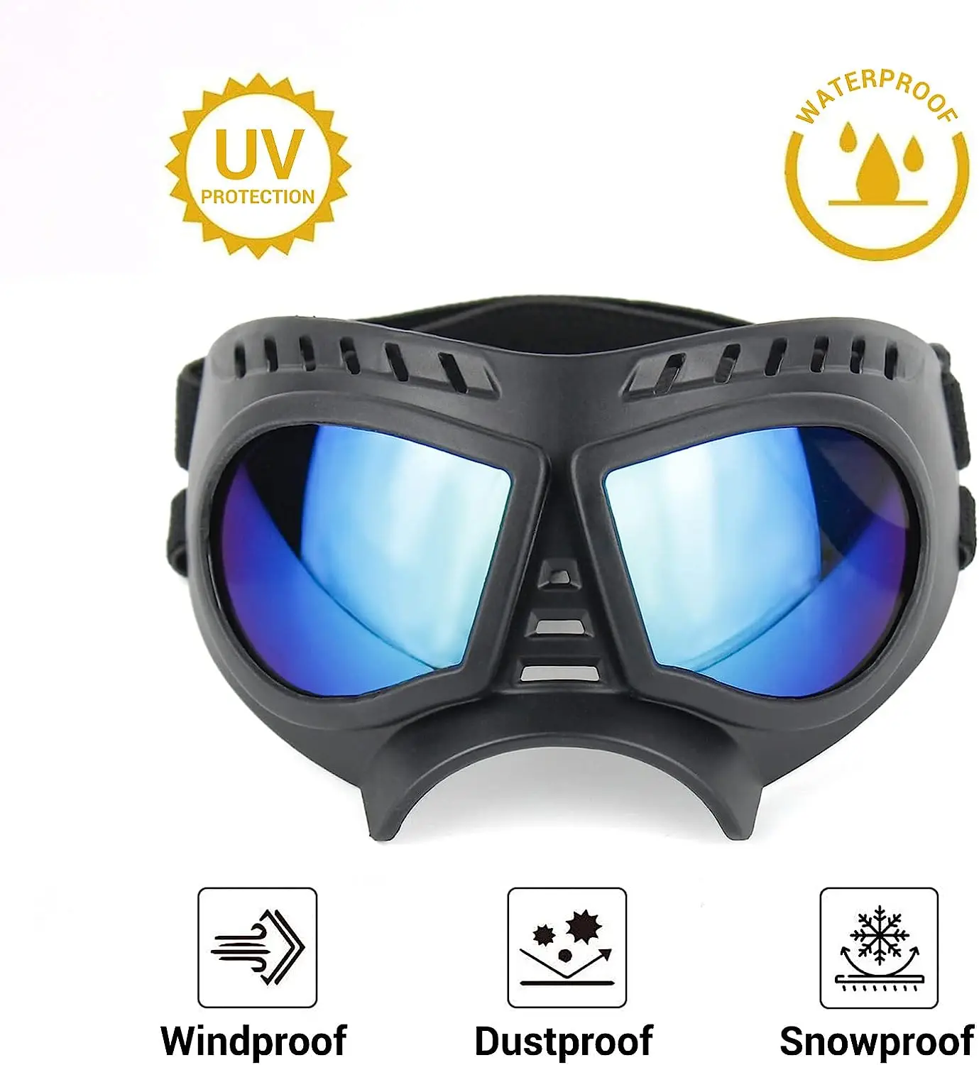 ATUBAN-gafas de sol para perro, lentes de protección UV para perros medianos y cachorros, ideal para conducir y hacer senderismo - imagen 2