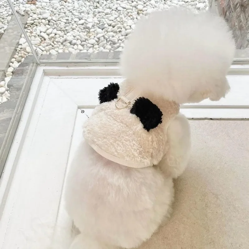 Ropa para mascotas, regalo de Navidad y Año Nuevo, lindo invierno, cachorro, gato, chal, orejeras, gorro grueso y cálido a prueba de frío para perro pequeño - imagen 4