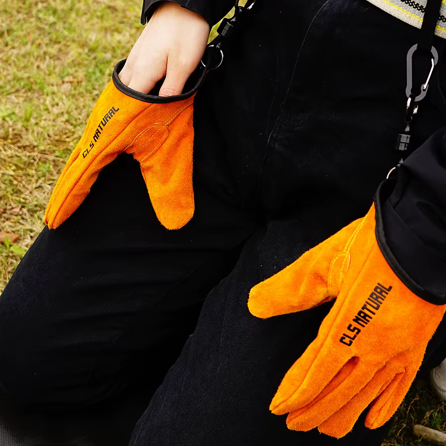 Guantes de cuero para barbacoa – Resistentes al calor y antideslizantes - imagen 4