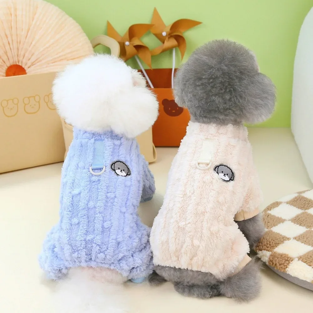 Chaleco de felpa para mascotas, abrigo de cuatro patas para perros, ropa de otoño e invierno, suéter para mascotas, ropa para cachorros - imagen 3