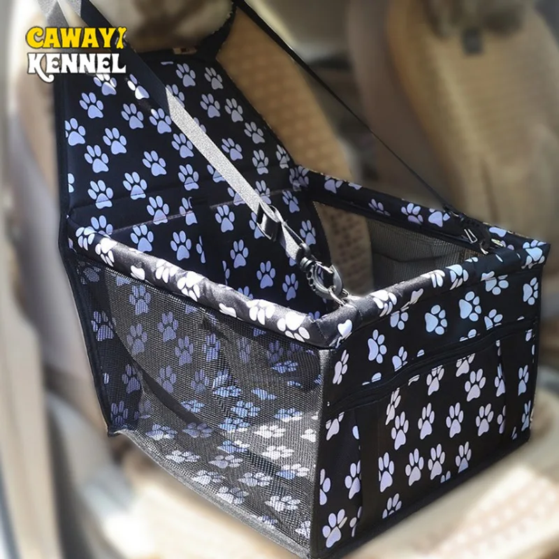 CAWAYI KENNEL funda de asiento de coche para perro, hamaca plegable, bolsa de transporte para mascotas, protección de asiento delantero de coche para gato y perro - imagen 2