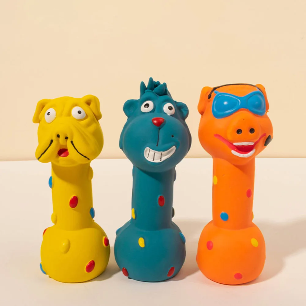 Divertido juguete para perros con barra, juguete interactivo chirriante para masticar para perros, juguete molar antimordida duradero, juguete divertido para mascotas para unir - imagen 2