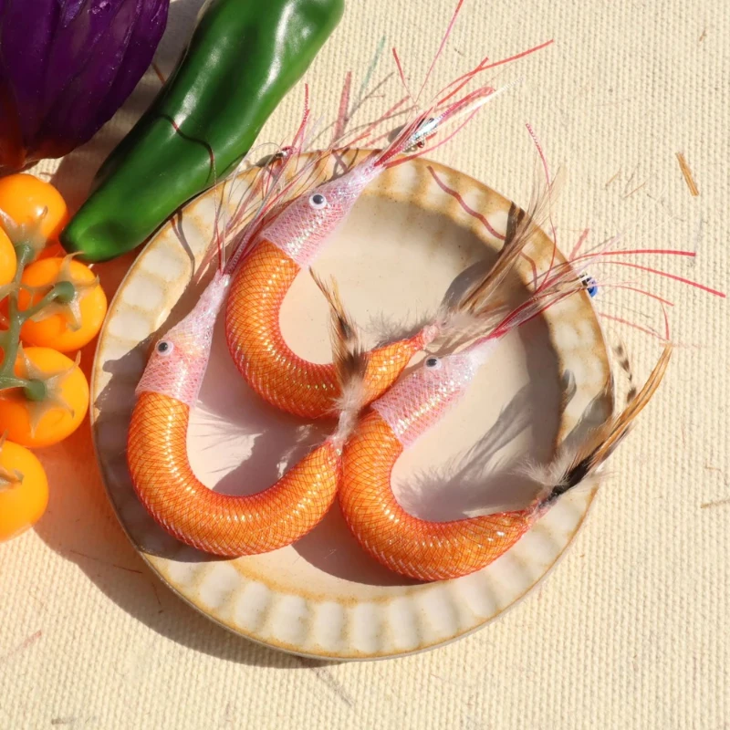 Cabezal de repuesto para camarones artificiales, palo para gato, pluma, juguete interactivo para gatito, mascota, 2 uds./3 uds. - imagen 4