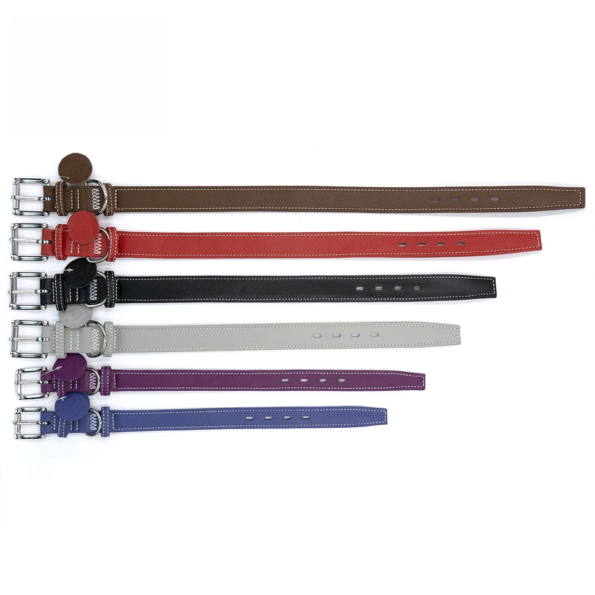 Collar de cuero ajustable para perro, correa para perro de cuero auténtico y resistente con hebilla de Metal, correa de entrenamiento para caminar al aire libre