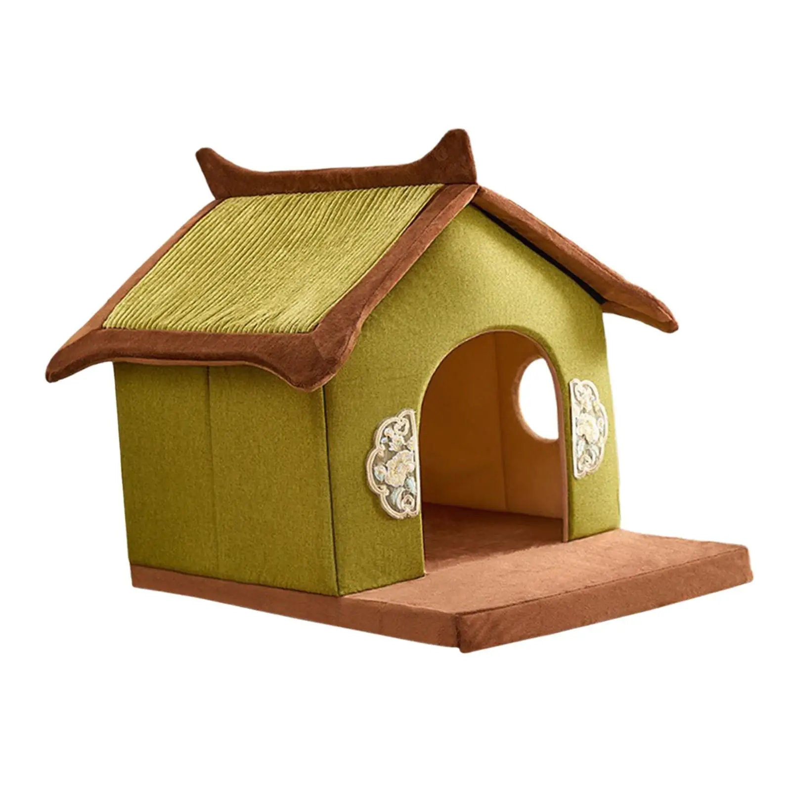 Cat Bed Removeable Kitten Shelter Cat Tent Hut Puppy Indoor Cats Washable Removable Kennel Comfortable Non Skid Bottom Dog Nest