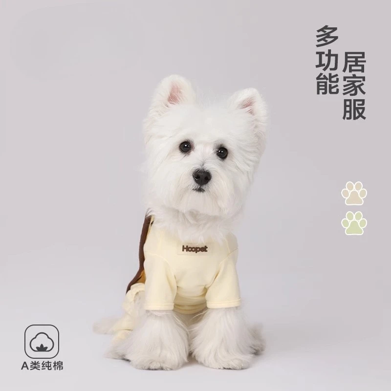 Mono para mascotas, Protector del vientre, ropa de dormir fina para mascotas, peluche de cuatro patas, pantalones de cuatro patas para perros pequeños, ropa para cachorros