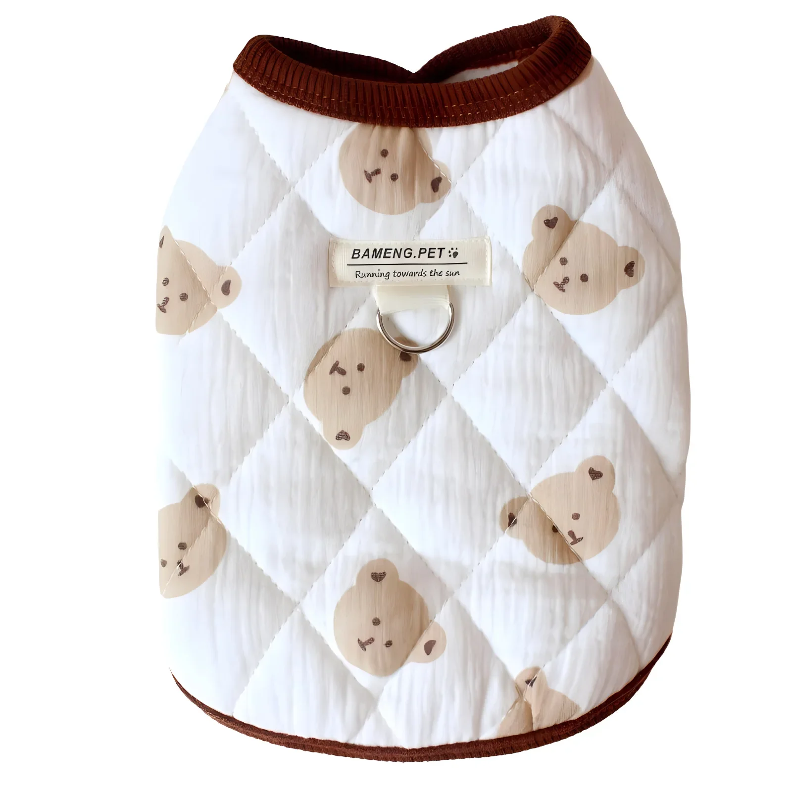 Chaleco para mascotas de otoño e invierno, abrigo con estampado de conejo bonito, ropa para perros con oso de peluche, ropa de otoño e invierno con chaqueta de terciopelo - imagen 5