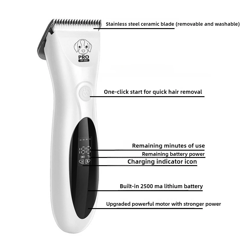Pet Hair Cutting Machine Cut Hair Dogs Accessories Clipper Puppy Cats Dog Professional Haircut Machines Pets Grooming Equipment - imagen 4