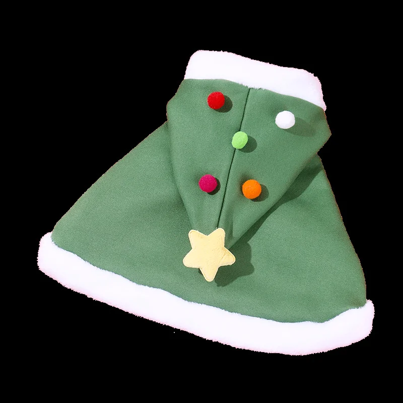 Ropa navideña para mascotas, 1 unidad, para Corgis pequeños y medianos y Bulldog Francés, capa para perro con árbol de Navidad, capa y ropa cálida para mascotas