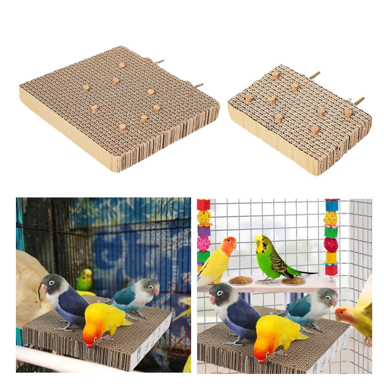 Bird Perch Stand Platform Parakeet Chewing Toy for Macaws Birds Budgies