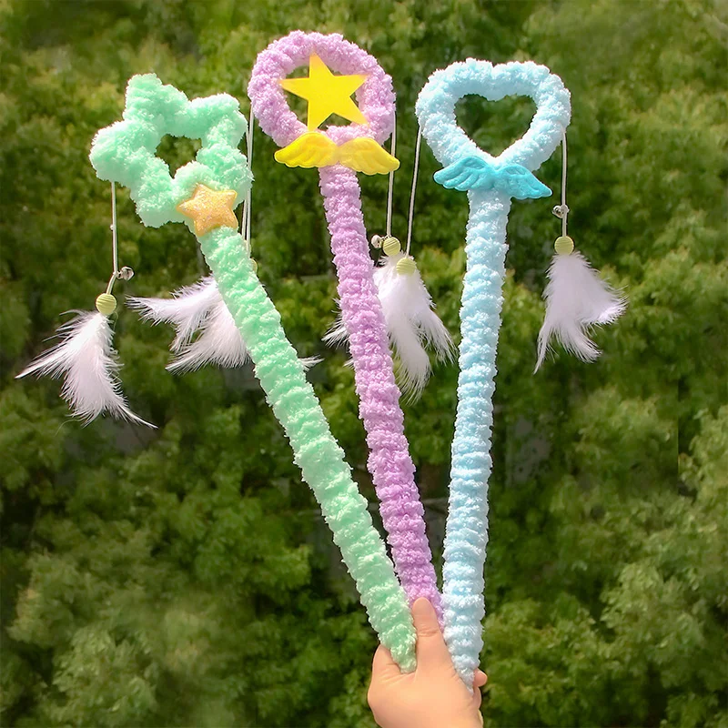 Palo de rompecabezas para gatos con mango largo de 50cm, juguete de plumas para gatos de dopamina, varita interactiva para gatitos con campana, accesorios para gatos - imagen 2