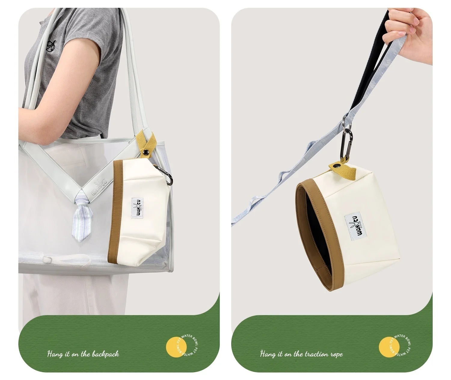 Cuenco de agua plegable para mascotas, cuenco plegable de tela para mascotas, comida para gatos, alimentación de agua, cuenco de viaje portátil, plato de viaje ligero para perros - imagen 4