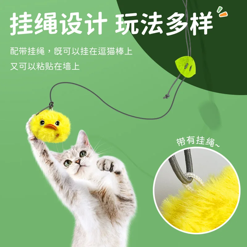 Juguete colgante para gatos con bola sonora y peluche resistente - imagen 3