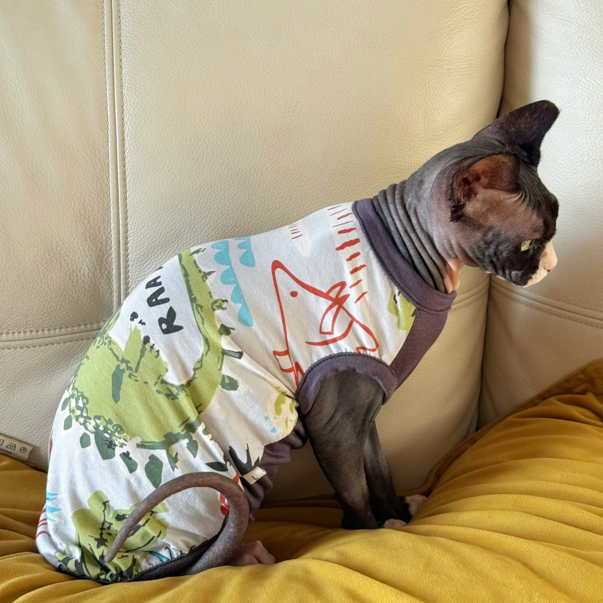 Chaleco sin mangas de algodón ligero para gatos Devon Rex y Sphynx - imagen 4