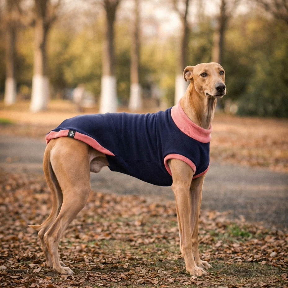 Camiseta azul perros Galgo Español y Whippet – Suave primavera otoño
