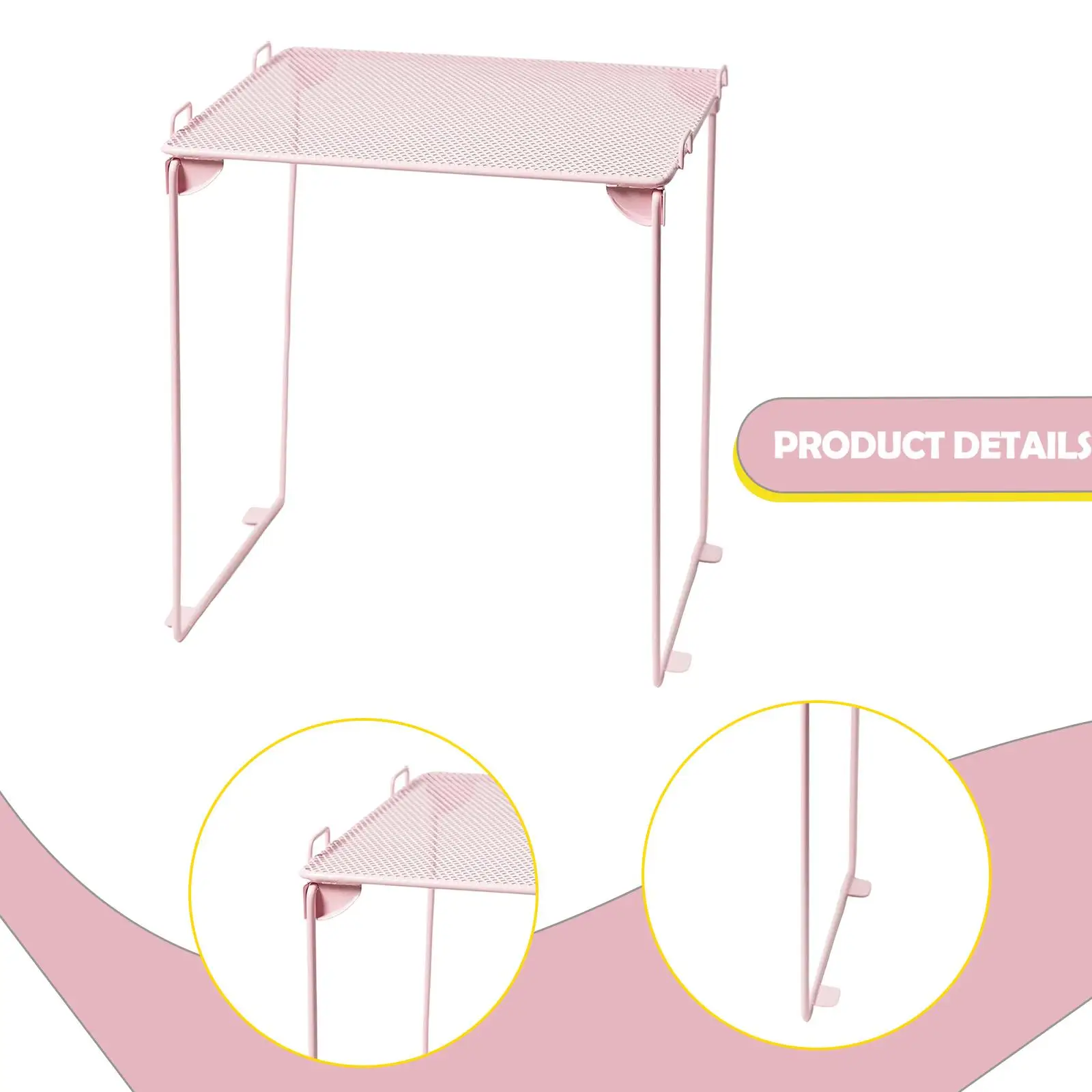 Estante organizador de malla plegable para gimnasio y trabajo, ahorro de espacio, apilable, resistente, versátil, soporte de organización debajo del gabinete - imagen 5