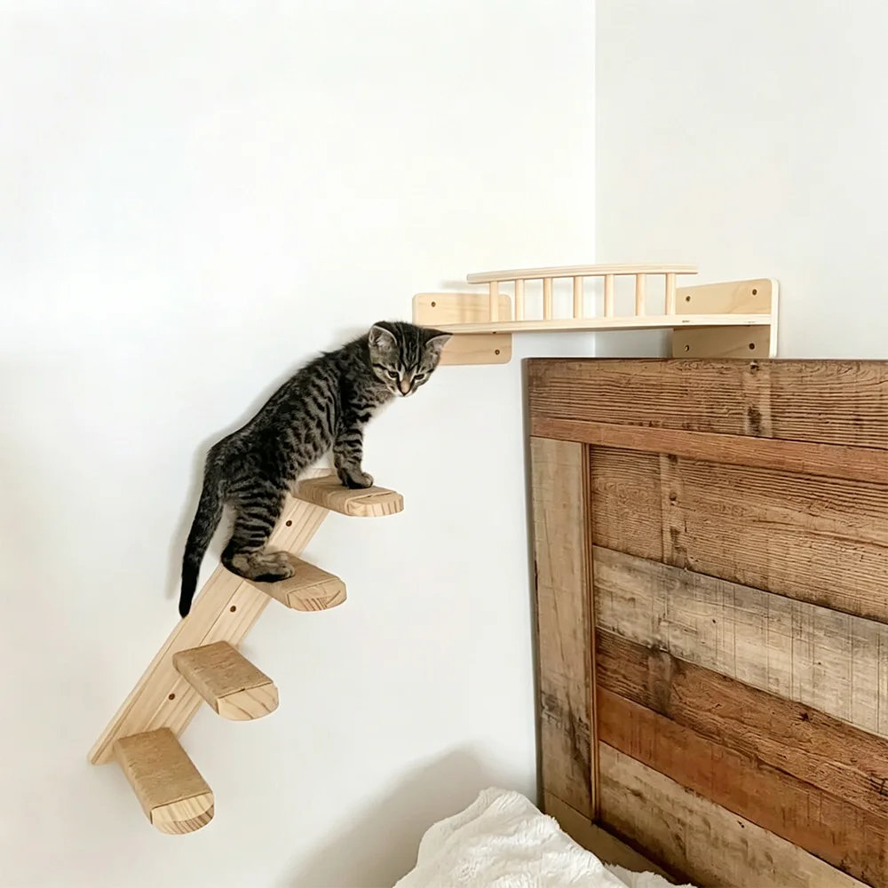 Balda de pared para gatos: plataforma trepadora y de descanso - imagen 5