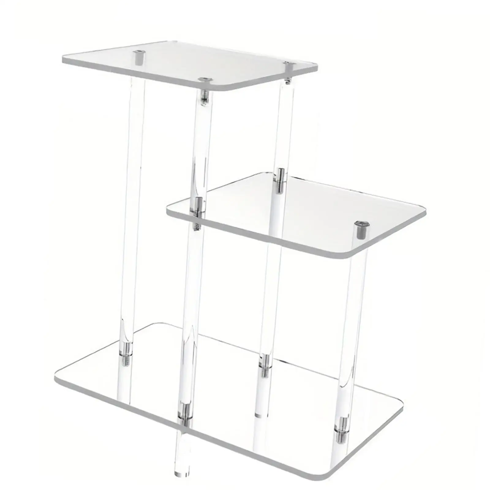 Acrylic Side Table Multifuntional Organizer Convenient Bedside Table Home Decoration End Table for Bathroom Bedroom Study Room