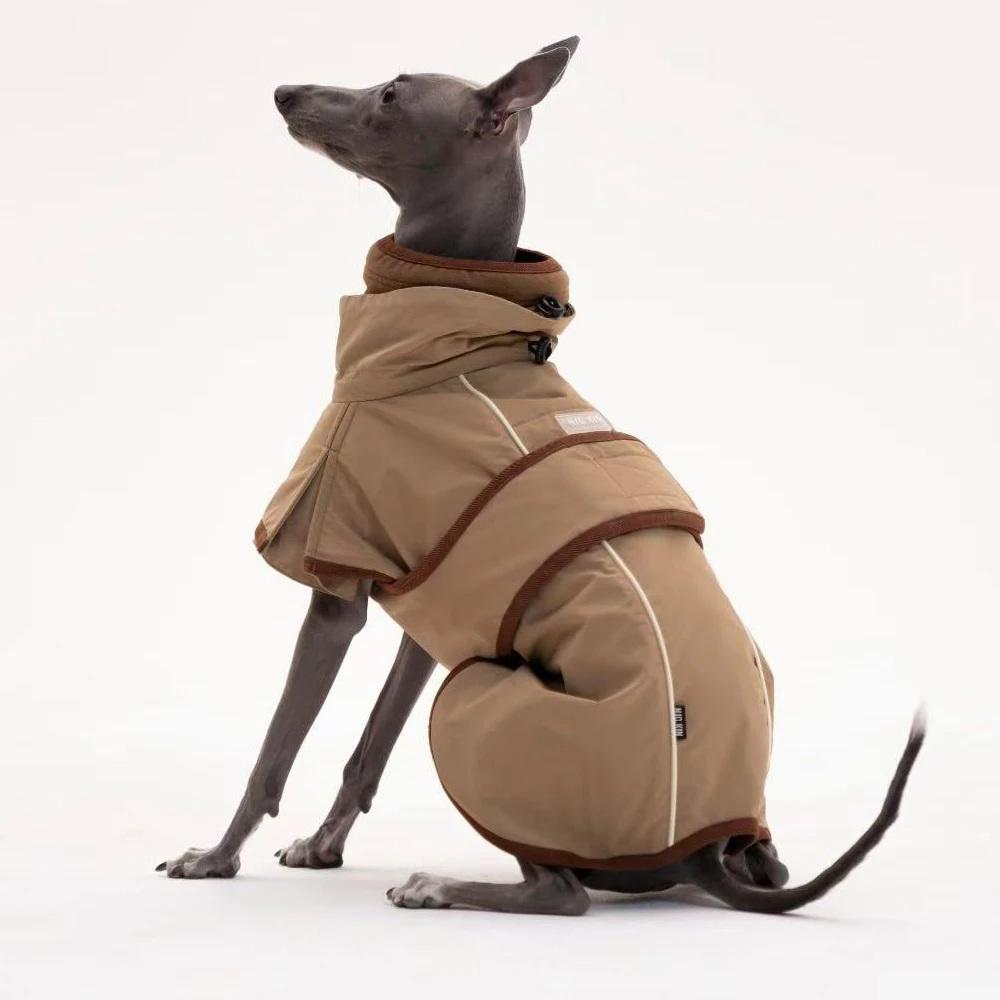 Abrigo invierno galgo italiano y Whippet – capa ajustable cuello alto - imagen 3